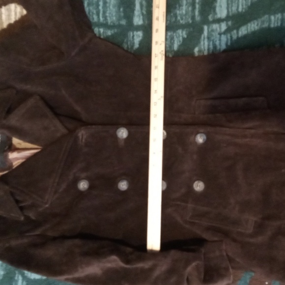 Kenneth Cole Reaction Chocolate Brown Leather Acadamia Y2k Jacket Small - Picture 10 of 11